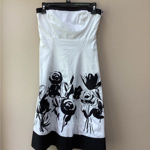 White House black market strapless dress